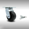 Service Caster 4 Inch SS Polyolefin Swivel Caster with Roller Bearing and Swivel Lock SCC SCC-SS30S420-POR-BSL